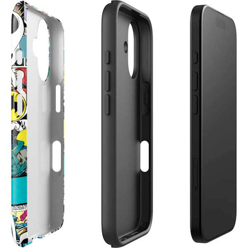 DC Comics Batman Vintage Pose Collage Art iPhone 17 Impact Case